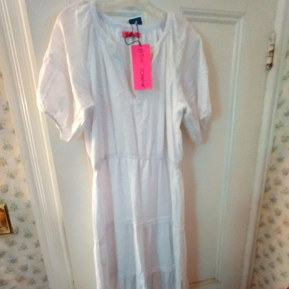 NWT Betsey Johnson Snow White Ruffled Much Detail  Dress Sz L